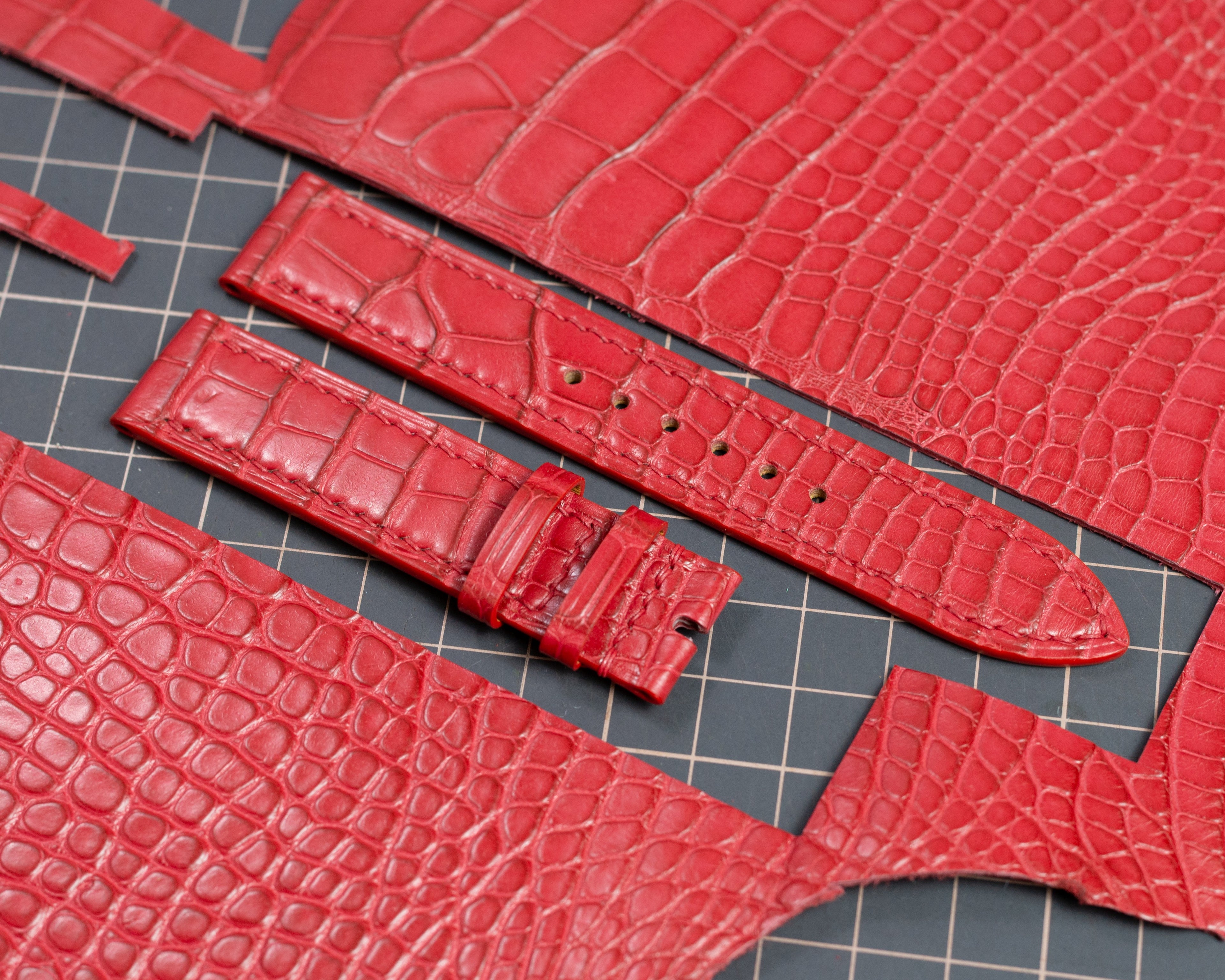 Red Alligator Padding Strap