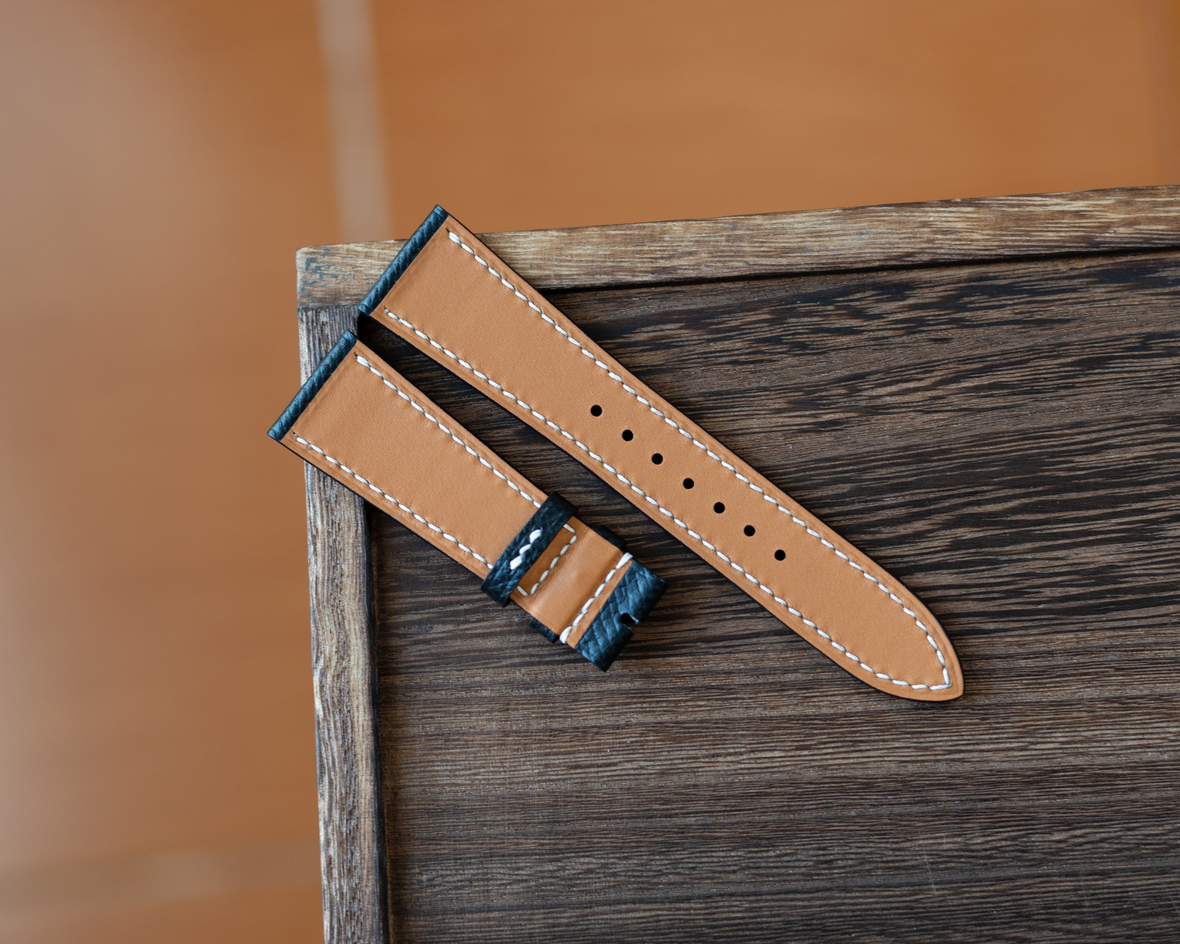 Black Epsom Slim Strap