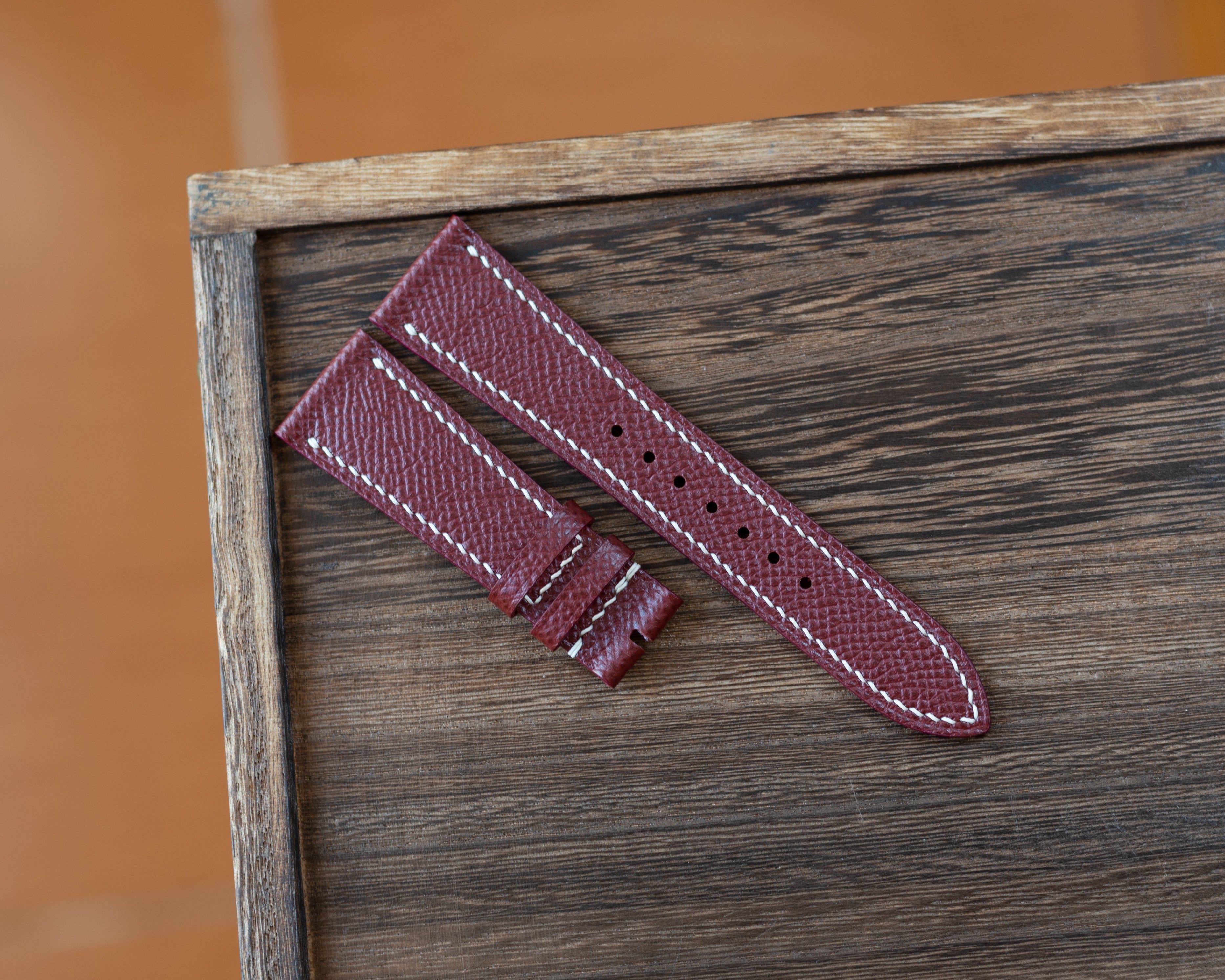 Bordeaux Epsom Slim Strap