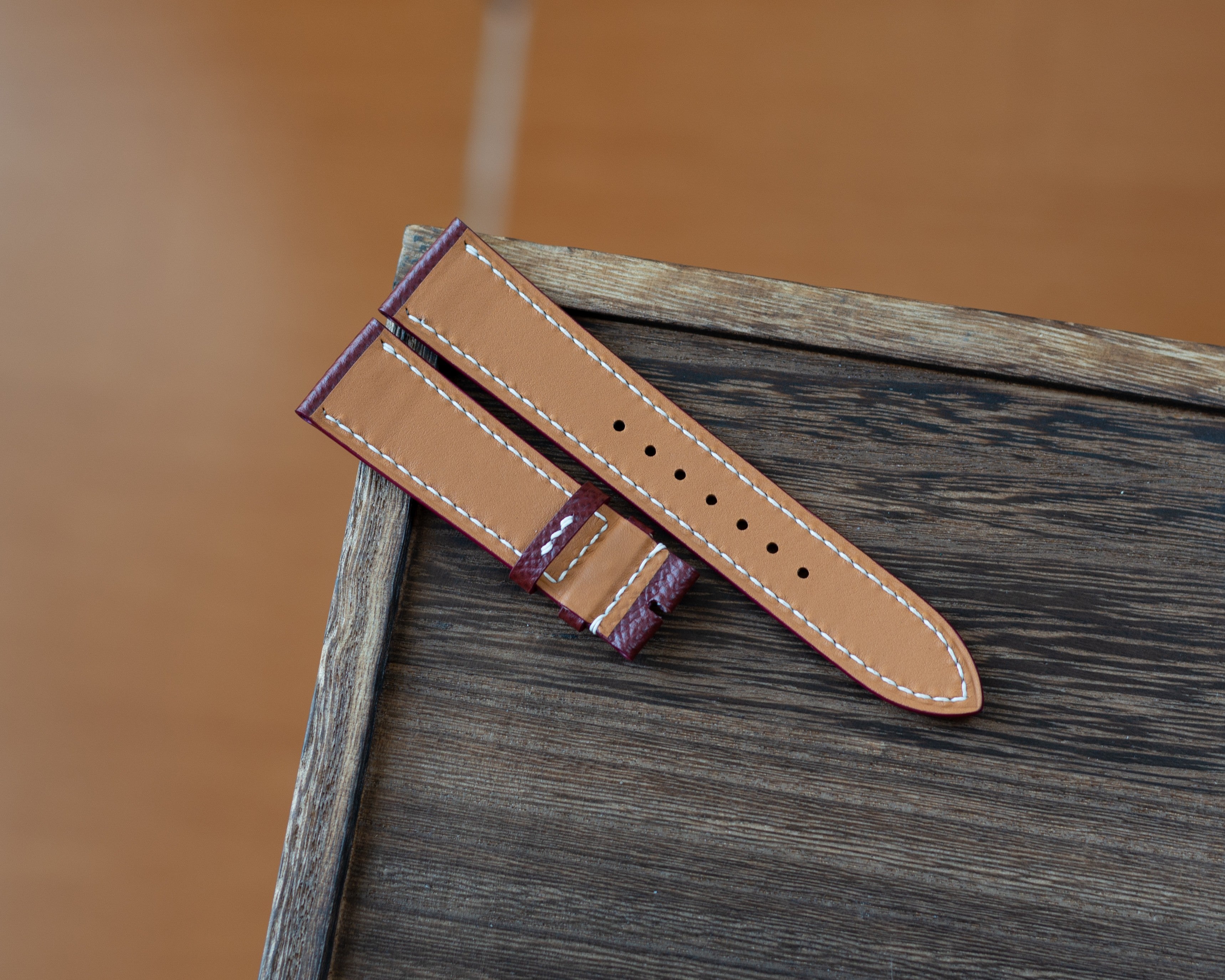 Bordeaux Epsom Paddng Strap