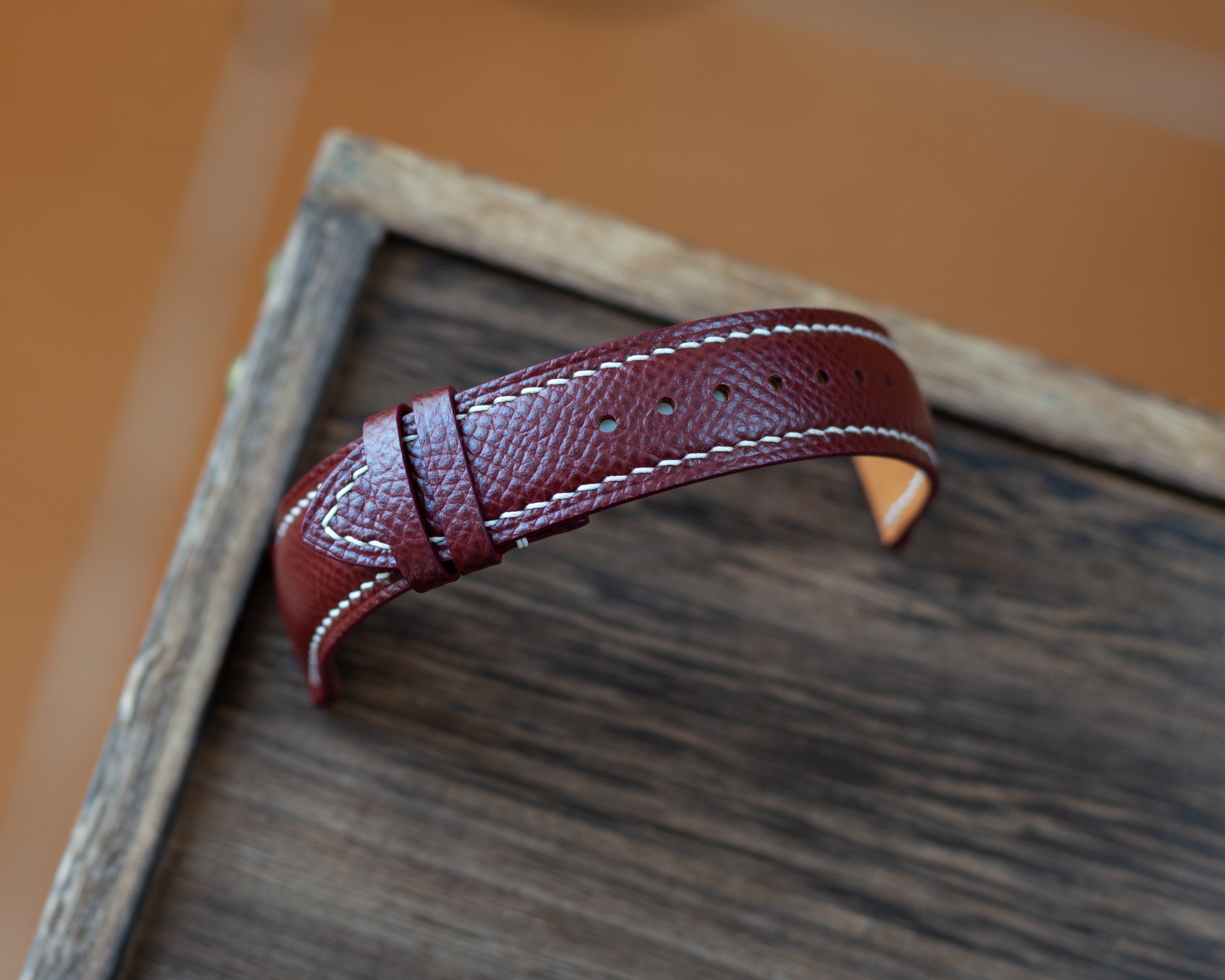 Bordeaux Epsom Paddng Strap