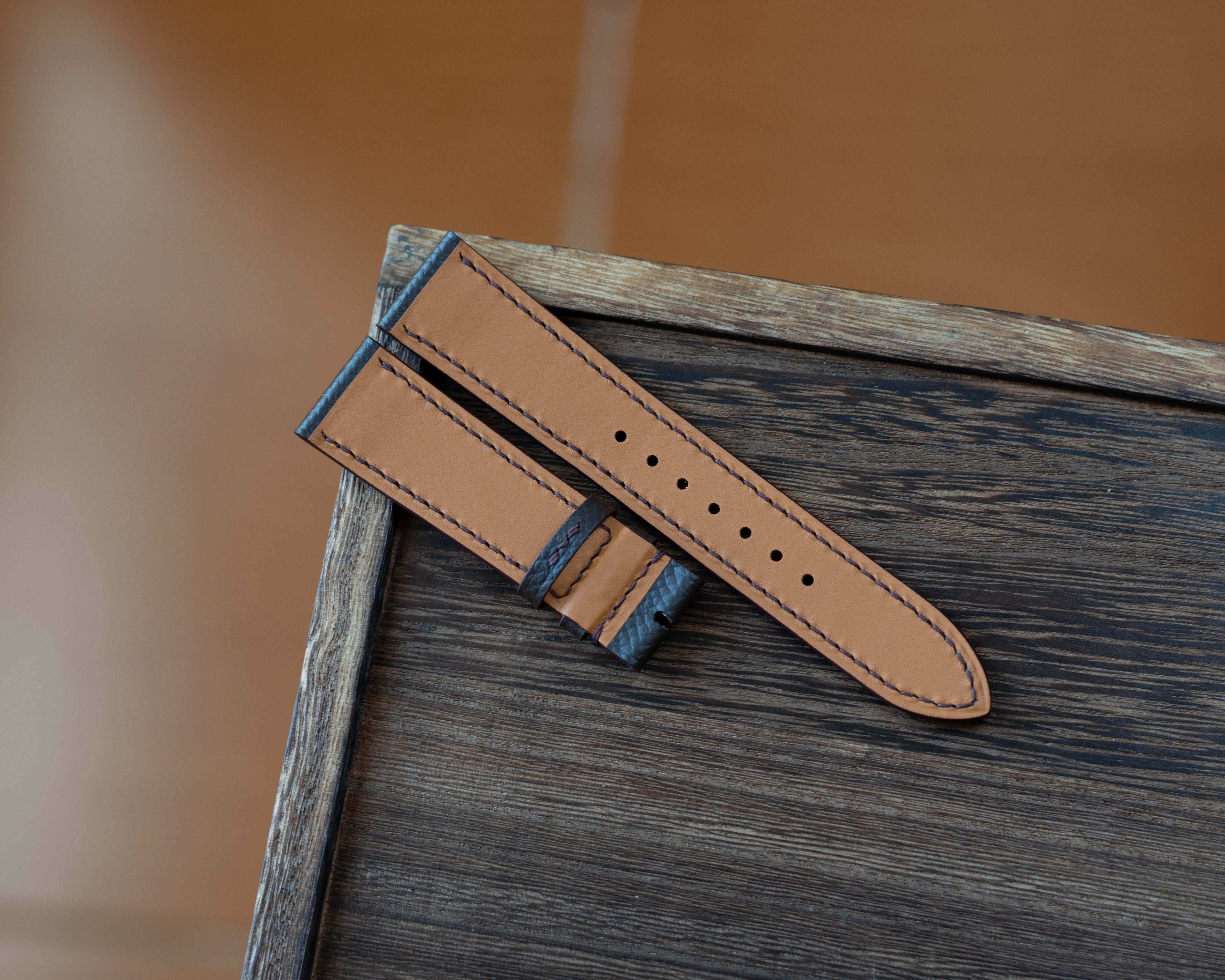 Brown Epsom Padding Strap