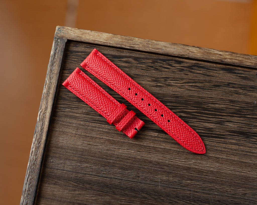 Red Epsom Padding Strap
