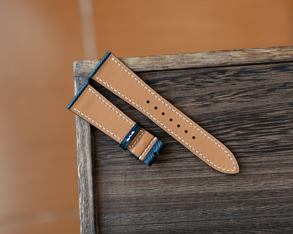 Black Epsom Slim Strap
