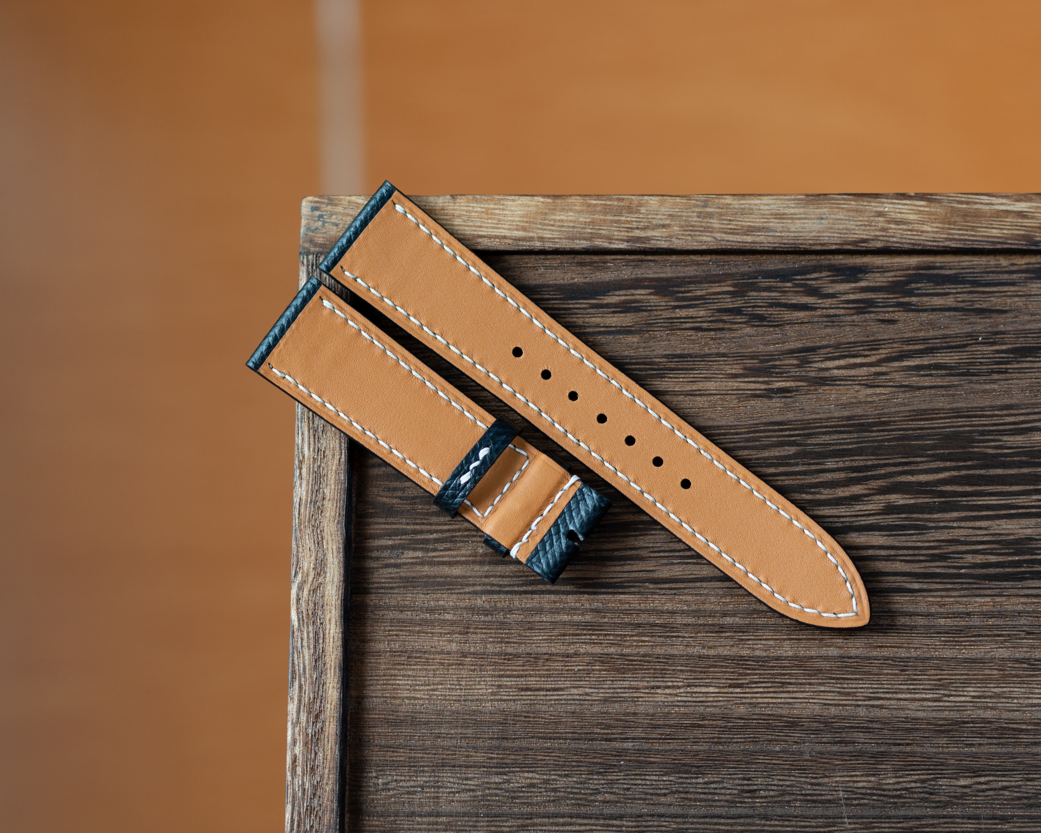 Black Epsom Padding Strap