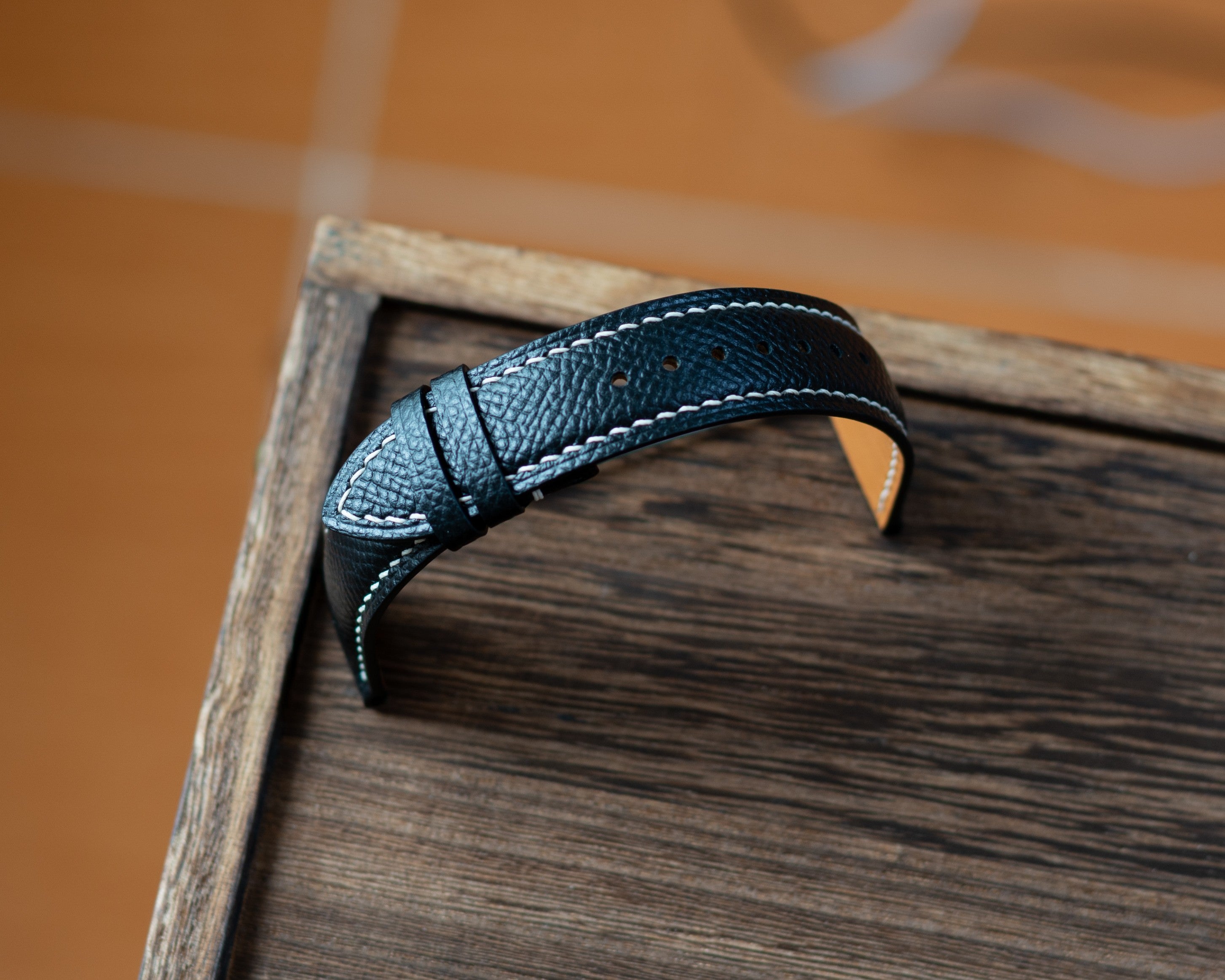 Black Epsom Padding Strap