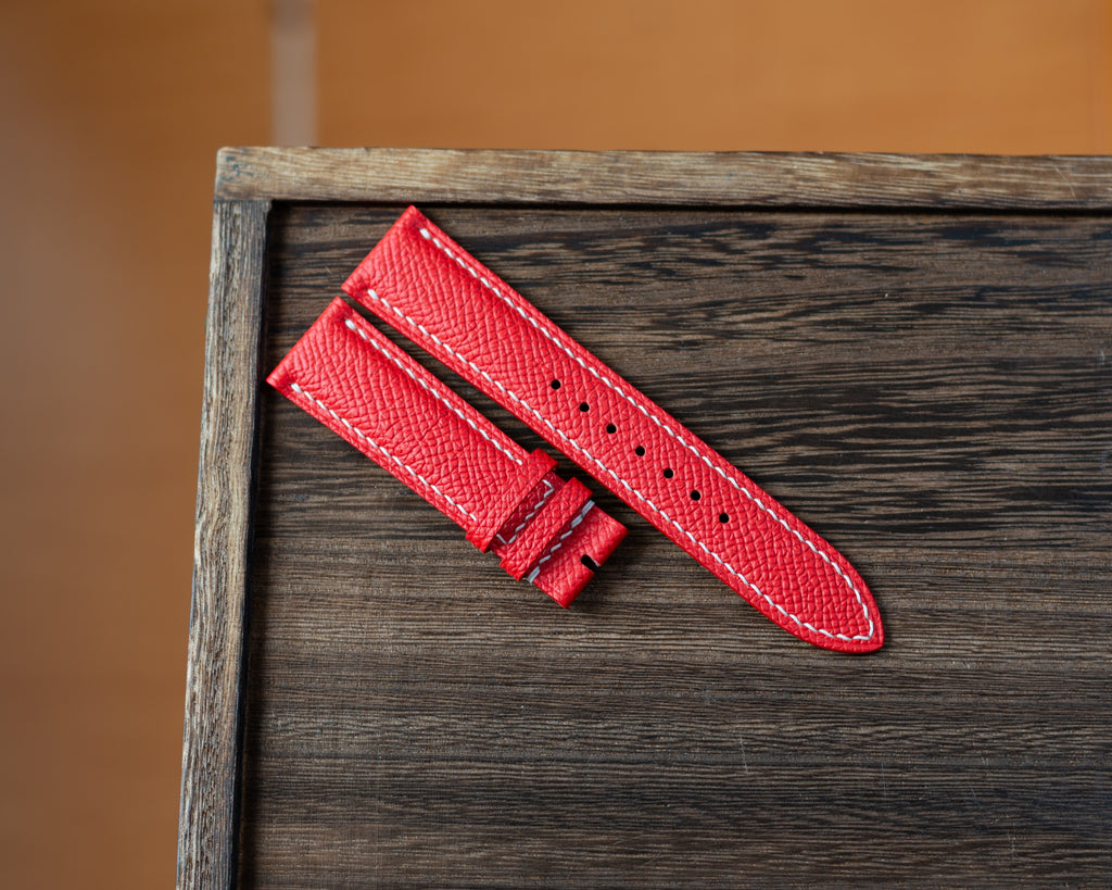 Red Epsom Padding Strap