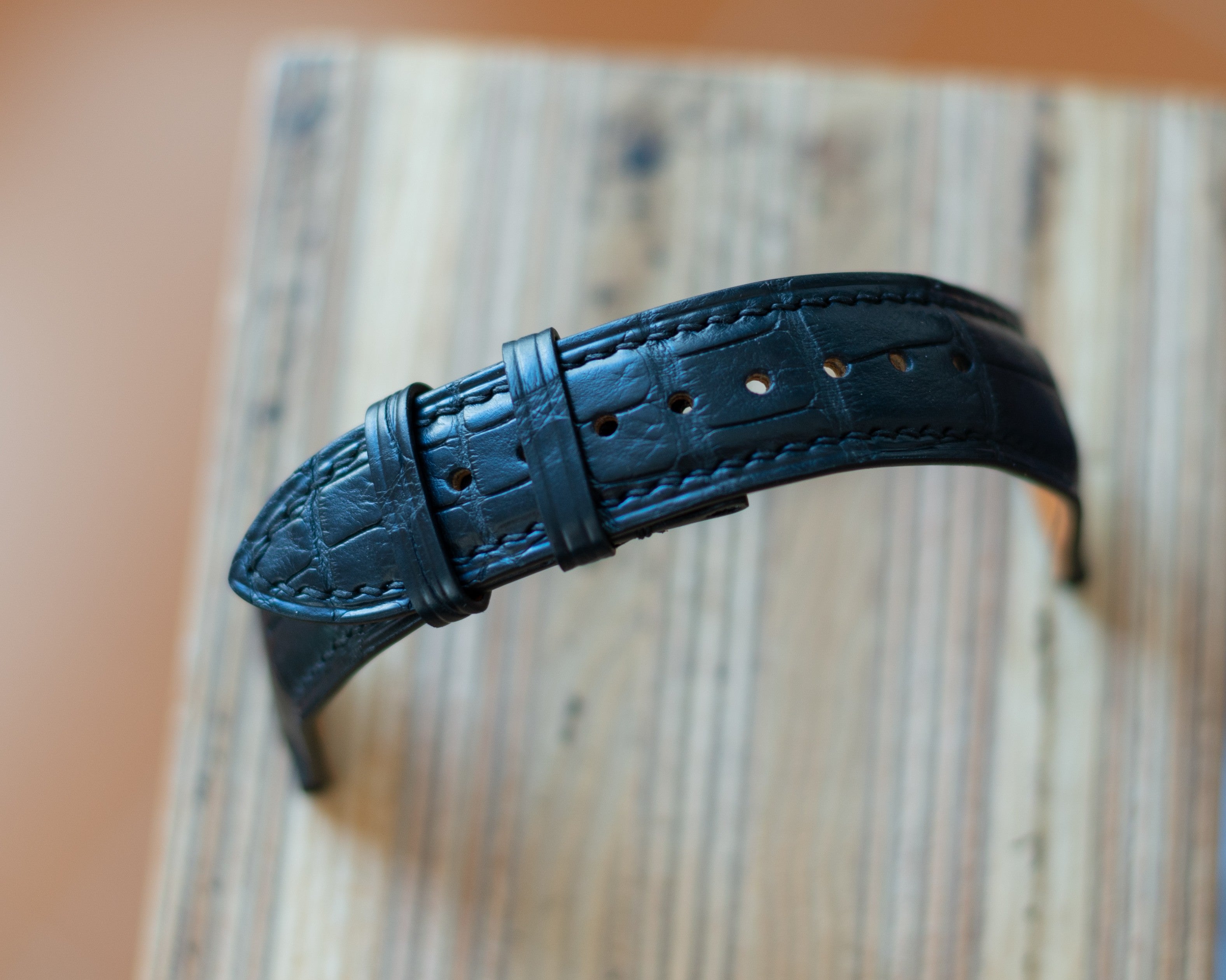 Black Alligator Padding Strap