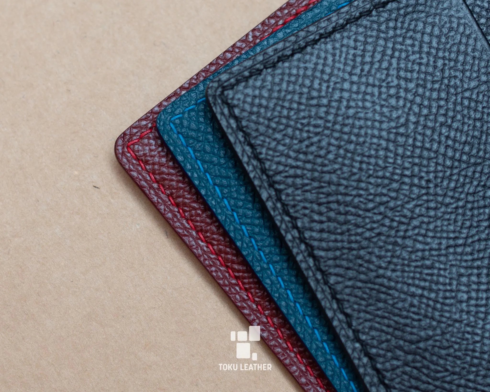 Mini Wallet - Burgundy & Black